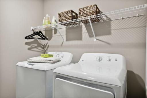 (Photo of model, actual homes finishes will vary) Enjoy conveniently located upper level laundry! Appliances are included.