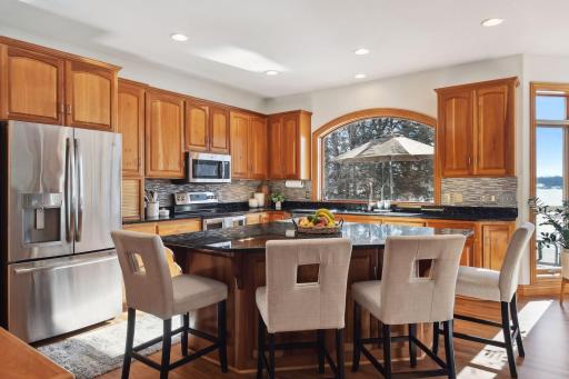 Welcome to the warm and open gourmet kitchen!