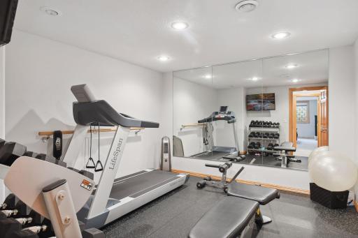 Great workout, dance studio or flex room with 42" TV.