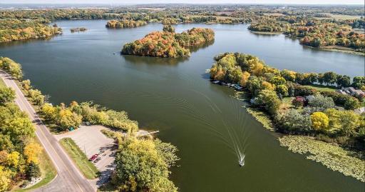 Public boat launch on south west end of lake