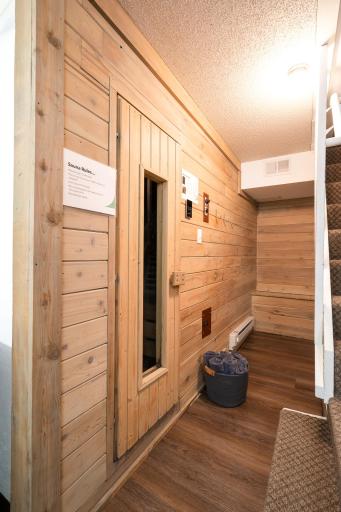 The sauna is a great place during MN winters!