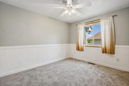 The main floor bedroom (or office) has new carpet, fresh paint and a closet (not pictured).