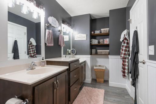 Great storage and size in the master bathroom