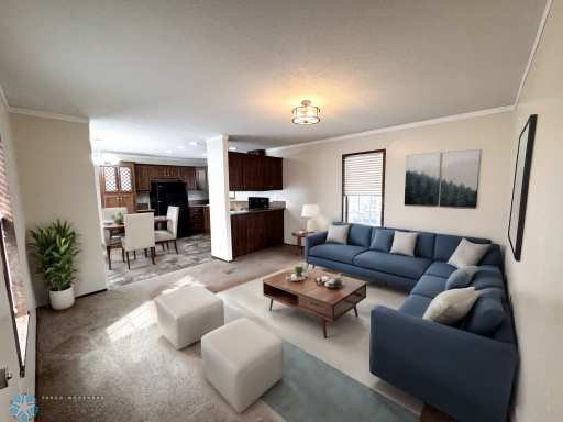 Living Room, Virtually Staged layout #2