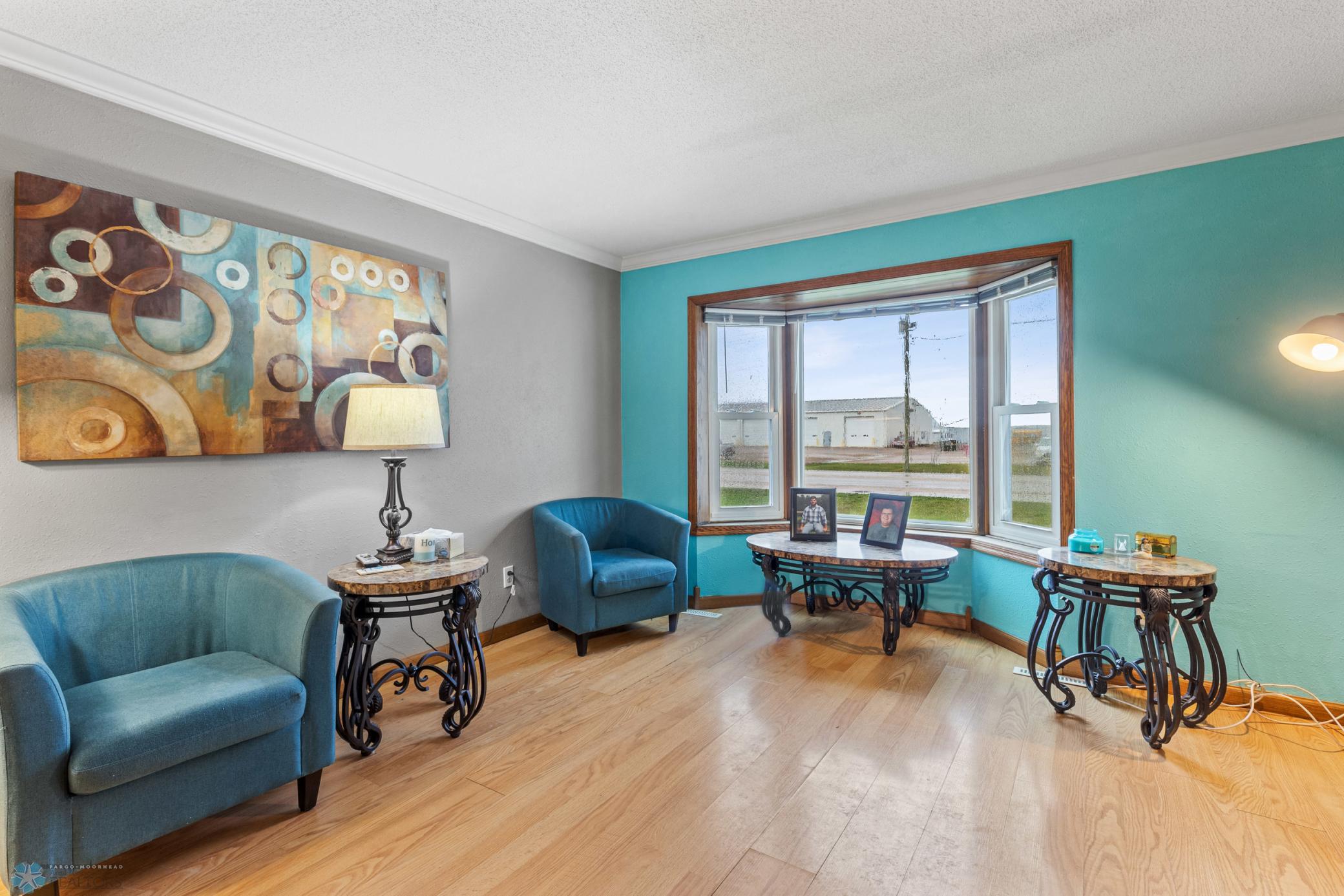Living Room with bay window