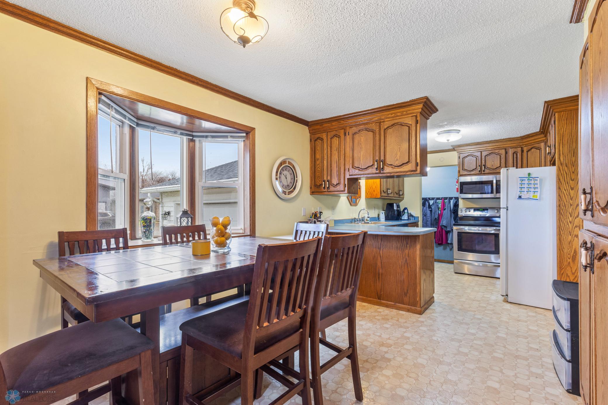 Dining Room with bay window