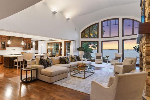 Enjoy the serenity of lakeside living in this beautifully appointed living room.