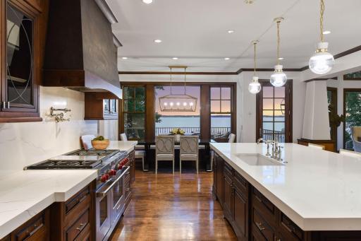 Create a culinary masterpiece in this stunning kitchen.