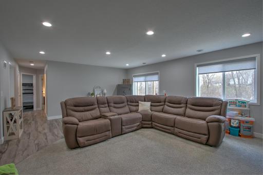 So much room in the lower level, even has sliding door to backyard