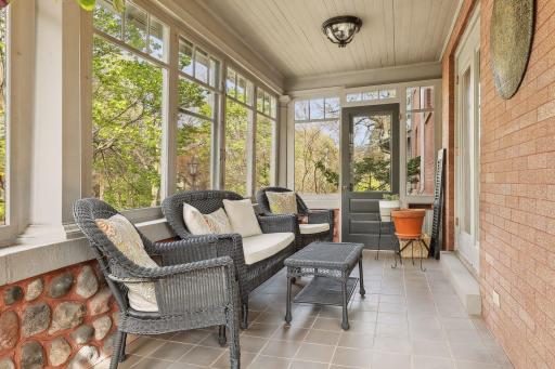 The back entry to the wrap around porch leaves plenty of room for entertaining and the gardener in your family.