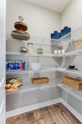 Need more space? Our Whitney also offers a walk-in pantry off the kitchen.
