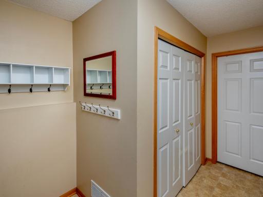 Lower level as you walk in from garage - laundry is here as well as a large storage room that could be finished.