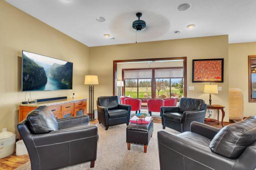 Enjoy the cozy main floor family room with views of the beautiful backyard