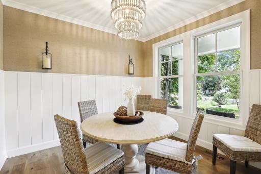 Currently used as a dining area, this main floor room could also be a wonderful office