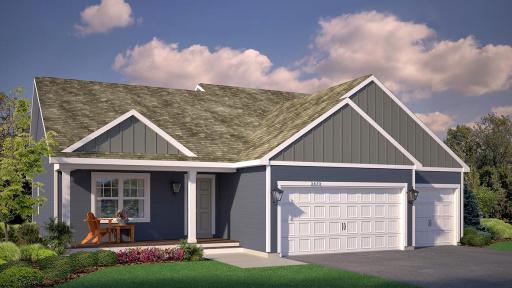 Exterior elevation for this home - Heartland Cottage - colors will vary.