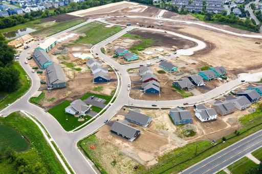 An overhead view of the neighborhood, great location and great homesites!