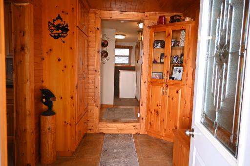 Front Entry, Nice Pine Storage for coats and hats