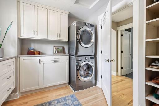 Another view of the closet in the primary bedroom. The storage options in this house are incredible. (A full laundry room is also located on entry level of the house.)