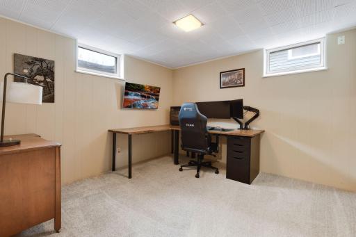 Noted in the list of rooms as an "office" or "den," this space could be used as a bedroom with the addition of an egress window.