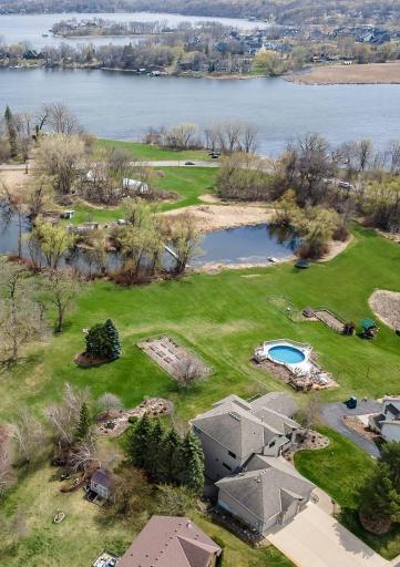 1.98 acre lot with long views over pond to lake boat launch_3250 Lakeside Dr Minnetrista MN_