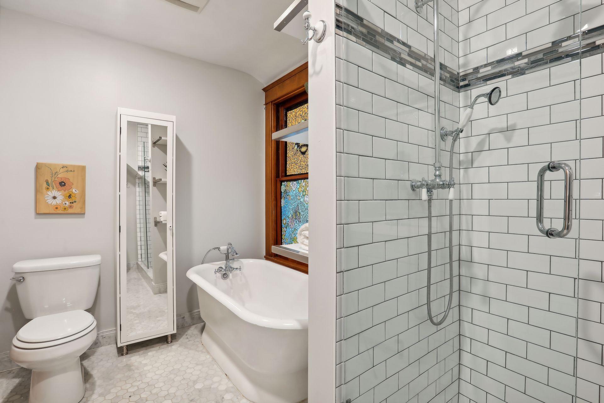 Separate Tub + Shower