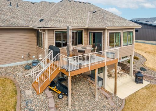 Maintenance-free deck with spectacular views of the wetland.