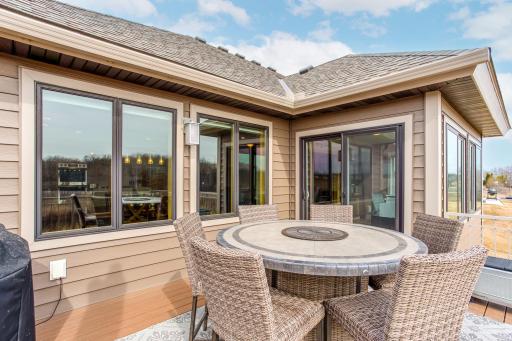 Maintenance-free deck with spectacular views of the wetland.