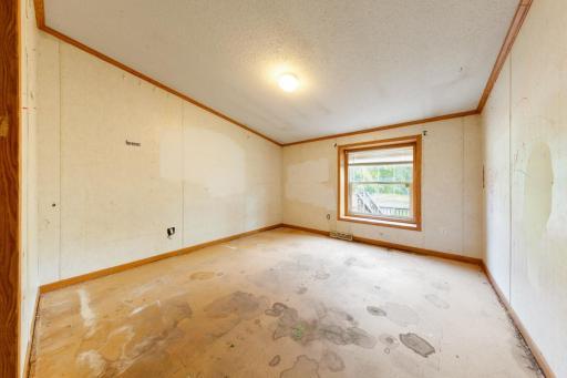 Bedroom 3 subfloors are stained with cat urine