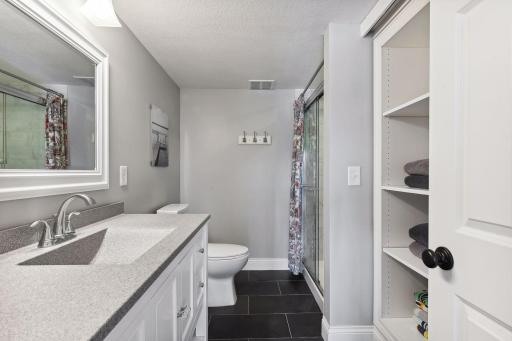 A 3/4 Bathroom completes the lower level and is perfect for rinsing off after a day in the pool!