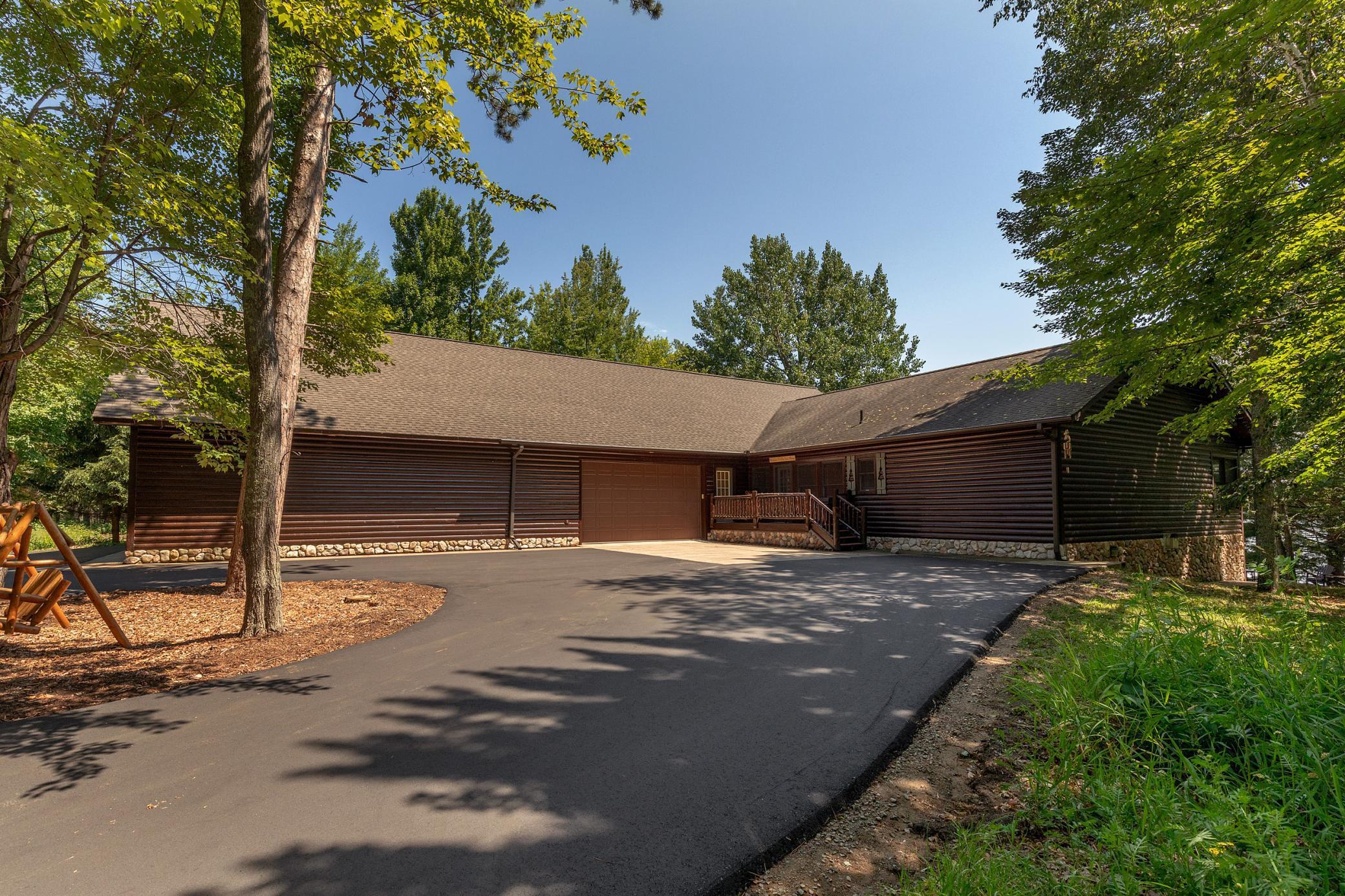 Freshly paved driveway