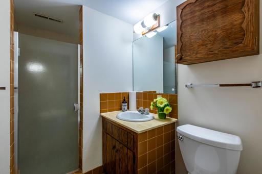 A third bathroom located in the lower level to streamline mornings and enhance convenience