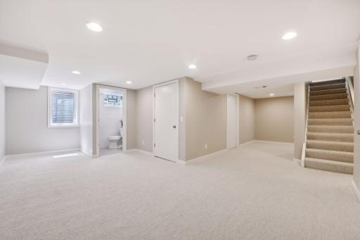 Additional flex space in lower level with opportunity for a home office, guest bedroom or play room