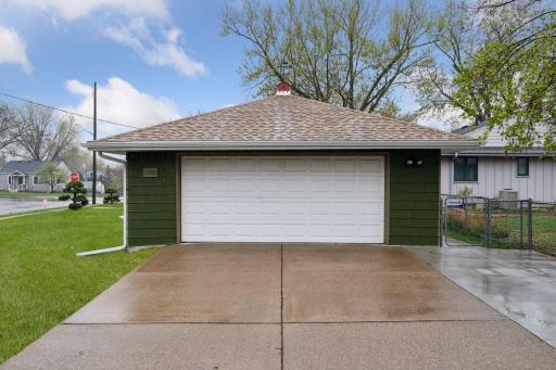 Fully renovated Two car garage with extra parking space and storage