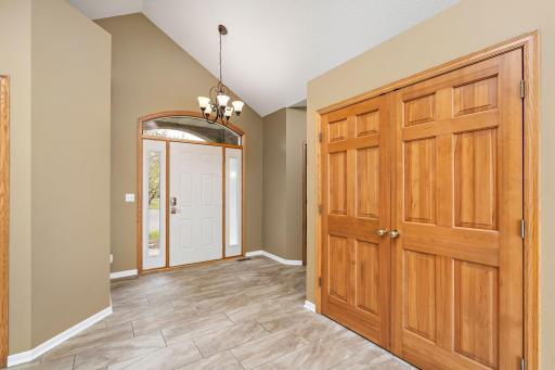 The entry foyer has lots of room and opens up into the main living room area!