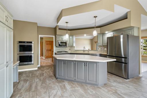 This kitchen is stunning and and perfect for your family chef!