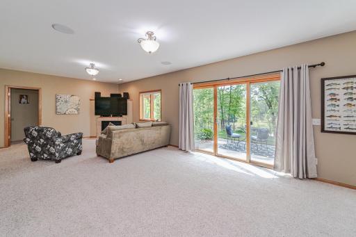 Radiant, hot-water, in-floor heat in the lower level gives this area a comfy feel year-round