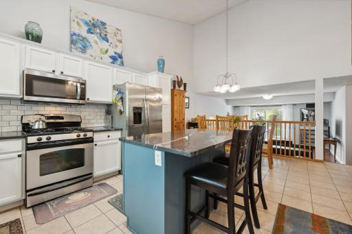 Recently Updated Kitchen including Classic Subway Tile Backsplash and Granite Counter Tops