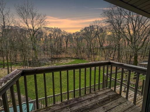 Your own balcony right outside your primary bedroom with this view!