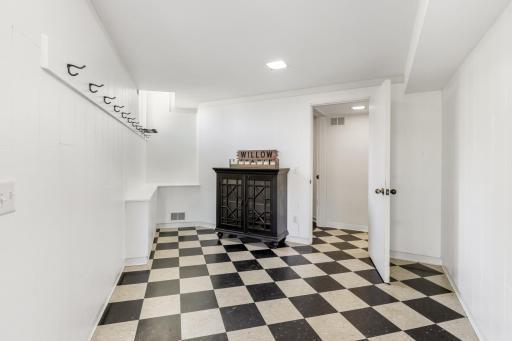 The spacious mudroom.