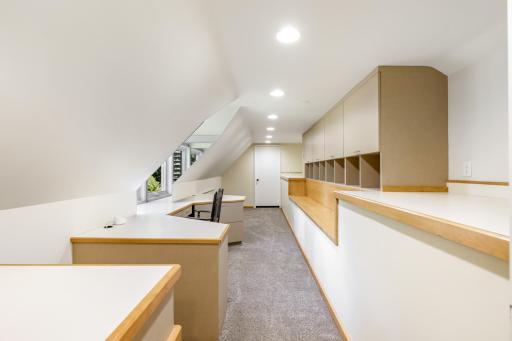 The upper level office space.