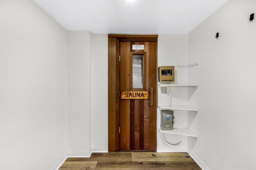 Enjoy the spacious sauna, just off the lower level family room.