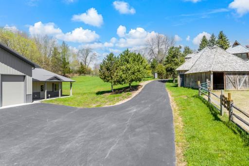 The Morton building offers both cold storage and a heated workshop with bathroom.