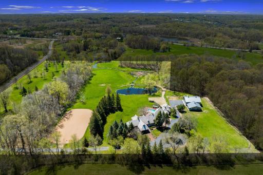 This beautiful, equestrian property offers abundant dry, useable land and is beautifully landscaped, creating maximum privacy and views.