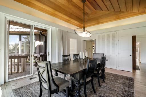 Walk out to the wraparound porch from three sides of the home.