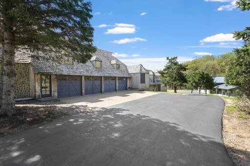 There is plenty of paved space for parking.