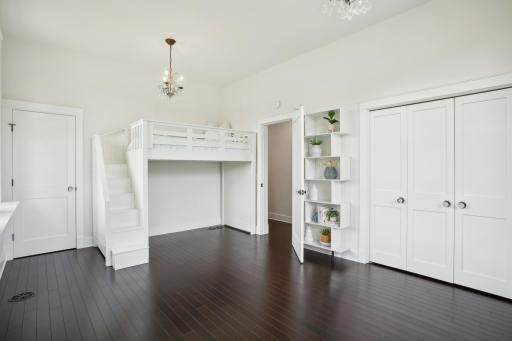 Bedroom one has plenty of room for children or guests to feel like they have enough space to relax in comfort.
