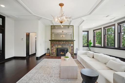 "4106 Vincent Ave S was the residence and studio of stained glass artists Robert T Giles and his wife Isabella. The home still displays its owners' artistry: a spectacular fireplace studded with stained glass gems." - The Krause-Anderson Story.