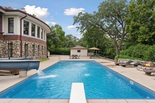 Secluded backyard is an entertainer's dream.