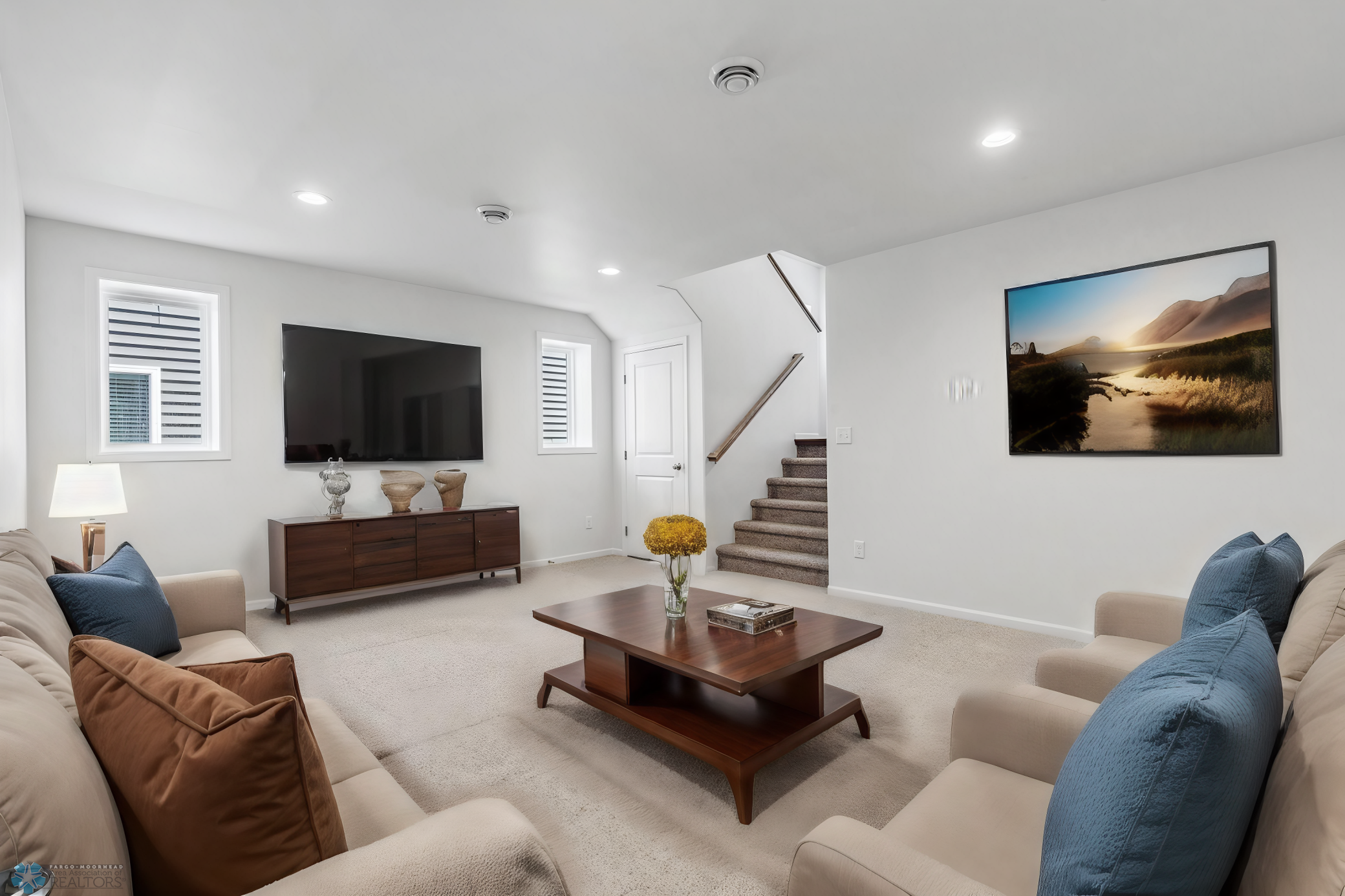 Virtually Staged Downstairs Living Area