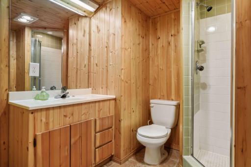 The lower level 3/4 bath is perfect when coming in from the beach or boat.